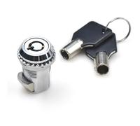 Cerradura de leva tubular for cajón, 1 pieza, for buzón, gabinete y alacena con 2 llaves, aleación de zinc, acabado en cromo brillante(XK223-3)