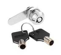 Cerradura De Leva Tubular For Cajón, 6 Piezas, 16/20/25/30 Mm, For Puerta, Buzón, Armario, 2 Llaves Y Placa Bloqueo, Herrajes For Cajones Muebles Para Buzones(20mm)