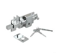 Cerradura de llave cruzada de estilo antiguo, pestillo de hierro resistente a la corrosión con cubierta de aleación de zinc, cerradura mecánica antirrobo para puertas batientes de hierro y vallas de