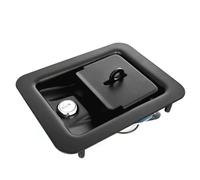 Cerradura de llave cuadrada for gabinete, negra o inoxidable, for coche, autobús, camión, maletero, caja electrónica, accesorios de camioneta, Rarelock MS217 G, 1 unidad(Can use padlock)