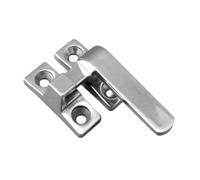 Cerradura de manija abatible de acero inoxidable 304 con hebilla de perilla para puertas de madera, fuego y escape, herrajes plateados de 80 mm o 100 mm (grande derecha)