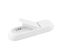 Cerradura de manija de puerta antiapertura para puertas correderas y armarios, cerradura de seguridad portátil de viaje, tapón de puerta de seguridad ABS + PC para mujeres viajeras, blanco (1 unidad)