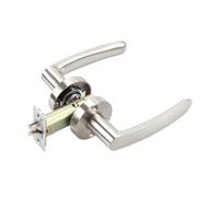 Cerradura de manija de puerta con ranura cuadrada for dormitorio, herraje de cerradura de bola de tres varillas