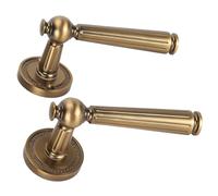 Cerradura de Manija de Puerta de Acero Inoxidable Dorado con Agarre de Cobre Puro, Función de Bloqueo Separada para Puertas de Dormitorio