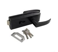 Cerradura de manija de puerta de cristal con estilos versátiles planos o con muescas para uso en la oficina, proporcionando una mayor seguridad y un aspecto moderno elegante en las puertas (boca plana