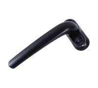 Cerradura de manija de ventana abatible de aleación de aluminio Accesorios de reemplazo de cerradura de ventana y puerta corrediza de acero plástico Succión de ventana(Black-right)