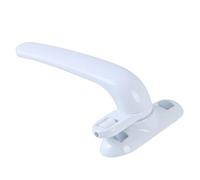 Cerradura de manija de ventana abatible de aleación de aluminio Accesorios de reemplazo de cerradura de ventana y puerta corrediza de acero plástico Succión de ventana(White-left)