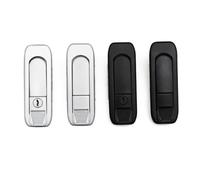 Cerradura de manija plana for panel de bloqueo, equipo de chasis, cerradura giratoria for puerta de gabinete, 1 unidad(Black With keys)