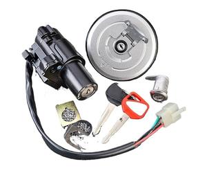 Cerradura de motocicleta Compatible con CB600F CB600F2Y Hornet S 600 2000-2002 tapa de combustible interruptor de encendido cerradura con Kit de llave Interruptor de Encendido