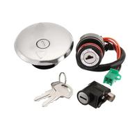 Cerradura de motocicleta Compatible con Suzuki GN125 GN 125 1982-2001 interruptor de encendido de motocicleta tapa de combustible Kit de llave de bloqueo de asiento Interruptor de Encendido