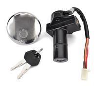 Cerradura de motocicleta Compatible con Suzuki GN250 GN 250 1985-2001 interruptor de encendido de motocicleta tapa de combustible Kit de llave llave arranque encendido