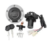 Cerradura de motocicleta Compatible con XVS1300BG v-star Deluxe 2013-2017 tapa de combustible interruptor de encendido cerradura de asiento con Kit de llave llave arranque encendido