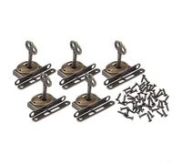 Cerradura de muebles antiguos, cerradura de cajón retro con llave para joyero, armario de madera, herrajes de cerrojo de hierro, plateado, 5,6 x 2 cm, paquete de 5 (5 unidades)
