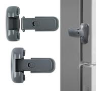 Cerradura de nevera a prueba de niños con adhesivo, cierres de puerta de refrigerador y congelador de 1 pulgada para mantener la puerta cerrada (paquete de 2)