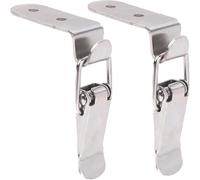 Cerradura de palanca con resorte, cerrojos con resorte, pestillo de palanca, pestillo con resorte, 2 piezas, cierre de gancho con hebilla de boca de pato de 90 grados, clip de abrazadera de pestillo d