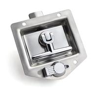 Cerradura de panel con manija plegable tipo T de acero inoxidable MS858 for puerta de gabinete de camión, 1 unidad(XK126-1)