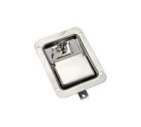 Cerradura de panel de puerta de equipo de generador de acero inoxidable 304 o hierro, cerradura de enlace de tres puntos, cerradura de puerta de vehículo de ingeniería, 1 pieza(304SUS No padlock)