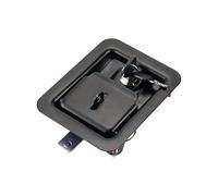 Cerradura de panel de puerta de equipo de generador de acero inoxidable 304 o hierro, cerradura de enlace de tres puntos, cerradura de puerta de vehículo de ingeniería, 1 pieza(Iron With padlock)