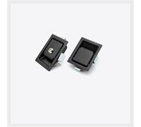 Cerradura de panel tipo tirador D8664, cerradura de acero inoxidable, cerradura plana for equipo, 1 unidad(Black no lock)