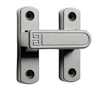 Cerradura de pasador para puertas, armarios y ventanas con diseño de caída ajustable e instalación de tornillo para un uso seguro y duradero (gris)