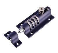 Cerradura de perno combinado de puerta Squire (COMBI4) - Cerradura de combinación de 4 ruedas - Cuerpo de fundición a presión resistente a la intemperie - Cerrojo deslizante a prueba de manipulaciones - Cerradura de alta seguridad para el hogar y los garajes (azul marino, 120 mm)