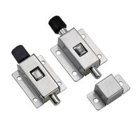Cerradura de perno de acero inoxidable for puerta y ventana, resorte automático, hebilla de puerta de Cinet eléctrico, cerradura de botón, 1 Uds.(DK611-2-B)