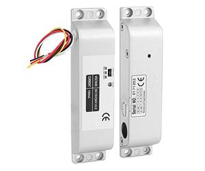Cerradura de Perno de Caída Eléctrica, Cerradura de Puerta Electrónica Magnética de Modo DC 12V/24V NC con Retardo de Tiempo, Cerradura de Mortaja Eléctrica para Sistema de Control de Acceso
