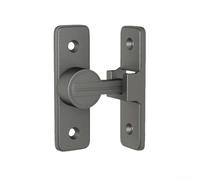 Cerradura de perno de puerta que brilla en la oscuridad de 90 grados, instalación sin taladro, pestillo deslizante fácil para baño interior y puertas vintage, una sola pieza (gris)