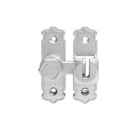 Cerradura de perno deslizante de aluminio para puertas correderas residenciales con diseño resistente a la corrosión y doble montaje (plateado)