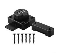 Cerradura de perno deslizante de combinación reajustable resistente para cobertizos de garaje, incluye tornillos de seguridad antimanipulación para instalación en interiores y exteriores (negro)