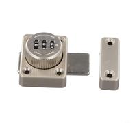 Cerradura de perno deslizante de combinación resistente con código reajustable para cobertizo, garaje, puertas de puerta con tornillos de seguridad resistentes a manipulaciones (plateado)