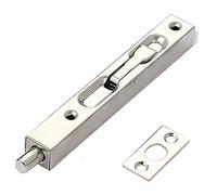 Cerradura de perno deslizante oculta de acero inoxidable: perno al ras de alta resistencia for puertas francesas, compuestas y de madera(Silver,10in)