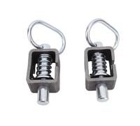 Cerradura de pestillo de resorte, diseño de soldadura de acero resistente, conjunto de perno de resorte largo universal para puertas y puertas de remolque, paquete de 2