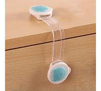 Cerradura de plástico para nevera, armario de armario, a prueba de niños, bloqueo de cajón antipellizque, sin taladro, bloqueo de seguridad autoadhesivo para niños, mascotas, perros y gatos