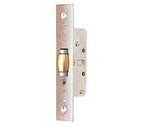 Cerradura de ponerse Art. 764 rodillo ajustable. Frontal de Acero Cromado.