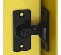 Cerradura de puerta abatible de 90 grados Perno Puerta de granero Cerradura de ángulo recto Puerta de arco Cerradura de puerta dedicada (Negro)