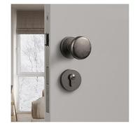 Cerradura de puerta antigua china de cobre, cerradura de puerta interior, manija de puerta ovalada en forma de huevo, cerradura de puerta silenciosa retro(Circle-Silent lock body)