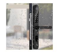 Cerradura de puerta Bluetooth impermeable, cerraduras de aluminio con aplicación, huella dactilar, contraseña, tarjeta IC, desbloqueo de llave(Nero)