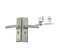 Cerradura de puerta bronce amarillo for interiores aleación zinc, cerradura dormitorio mecánica verde silenciosa integrada for el hogar(Ancient Bronze)