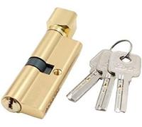 Cerradura de puerta Cerradura Cilindro Puerta 2 Piezas Multicolor 70x29mm Con 6 Llaves(2pcs Gd)