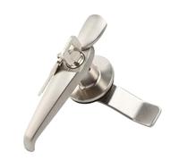 cerradura de puerta Cerradura de manija acero inoxidable Ms308-3, cubierta Universal for puerta gabinete, cerradura distribución al aire libre, 1 Uds(Stainless lock core)