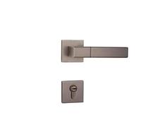 Cerradura de puerta, cerradura de puerta de habitación blanca y cuadrada simple for interiores, cerradura dividida silenciosa de imitación de bronce de estilo nórdico(Bronze)