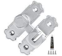Cerradura de puerta - Cierre de baño sin agujeros con protección de privacidad, cerradura de seguridad de metal para cocina, dormitorio, baño, jardín, dormitorio, apartamento de estudiantes