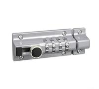 Cerradura de puerta combinada con tornillos antirrobo, uso para aplicaciones en exteriores e interiores (plata)