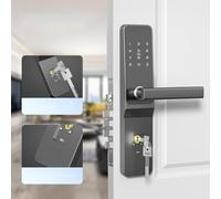 Cerradura de puerta compatible con TTlock, entrada electrónica sin llave con tarjeta de contraseña, control remoto, seguridad antirrobo para hotel y hogar (modelo electrónico)