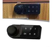 Cerradura de puerta con contraseña electrónica digital para armarios y cajones, código de seguridad de 4 a 15 dígitos con contraseñas de administración y usuario, policarbonato negro + cerradura