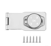 Cerradura de puerta con contraseña sin llave, pestillo de seguridad robusto de aleación de zinc para oficina en casa, compatible con refrigerador y puertas correderas, color plateado (plata)