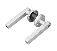 Cerradura de Puerta con Huella Dactilar, Cerradura de Identificación de Huella Dactilar Inteligente para Puerta de Habitación con Contraseña Electrónica de una Sola Fila para Oficinas en el(Plata)