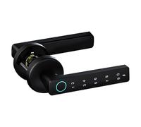 Cerradura de puerta con huella dactilar, manija de puerta inteligente 4 en 1 con huella dactilar/APP/código/llaves, cerradura de teclado electrónico para dormitorio, hogar, hotel, oficina, aparta