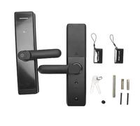 Cerradura de puerta con huella dactilar, tarjeta con contraseña, soporte para llave, desbloqueo por aplicación Tuya, cerradura electrónica para casa, oficina, apartamento, puerta